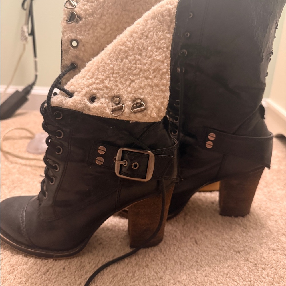 Black Buckle Women's Boots
